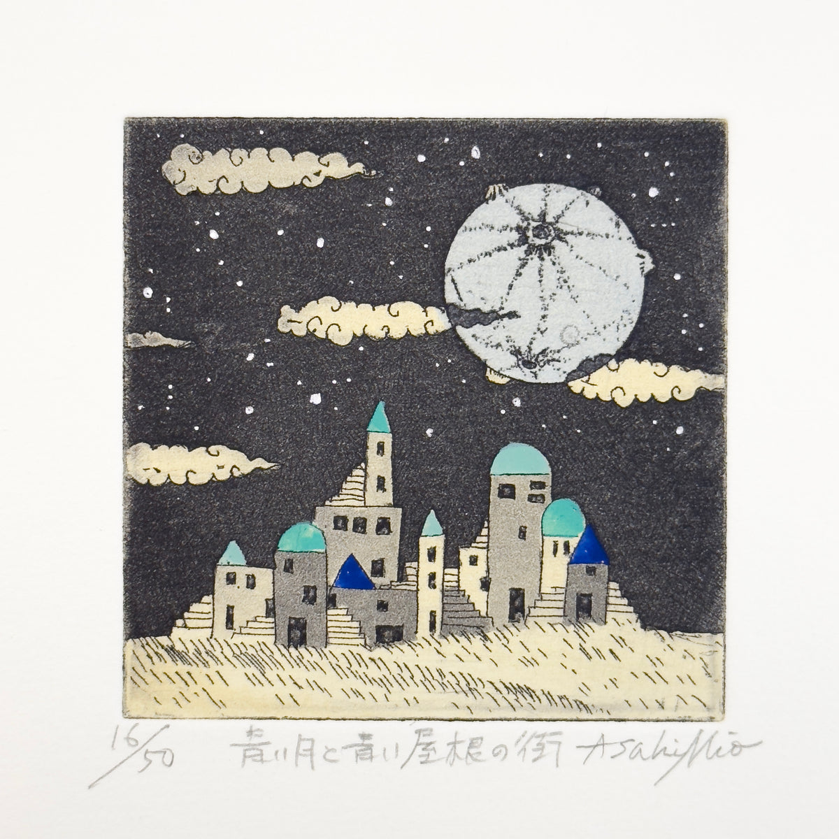 Blue Moon And The Town Of Blue Roof