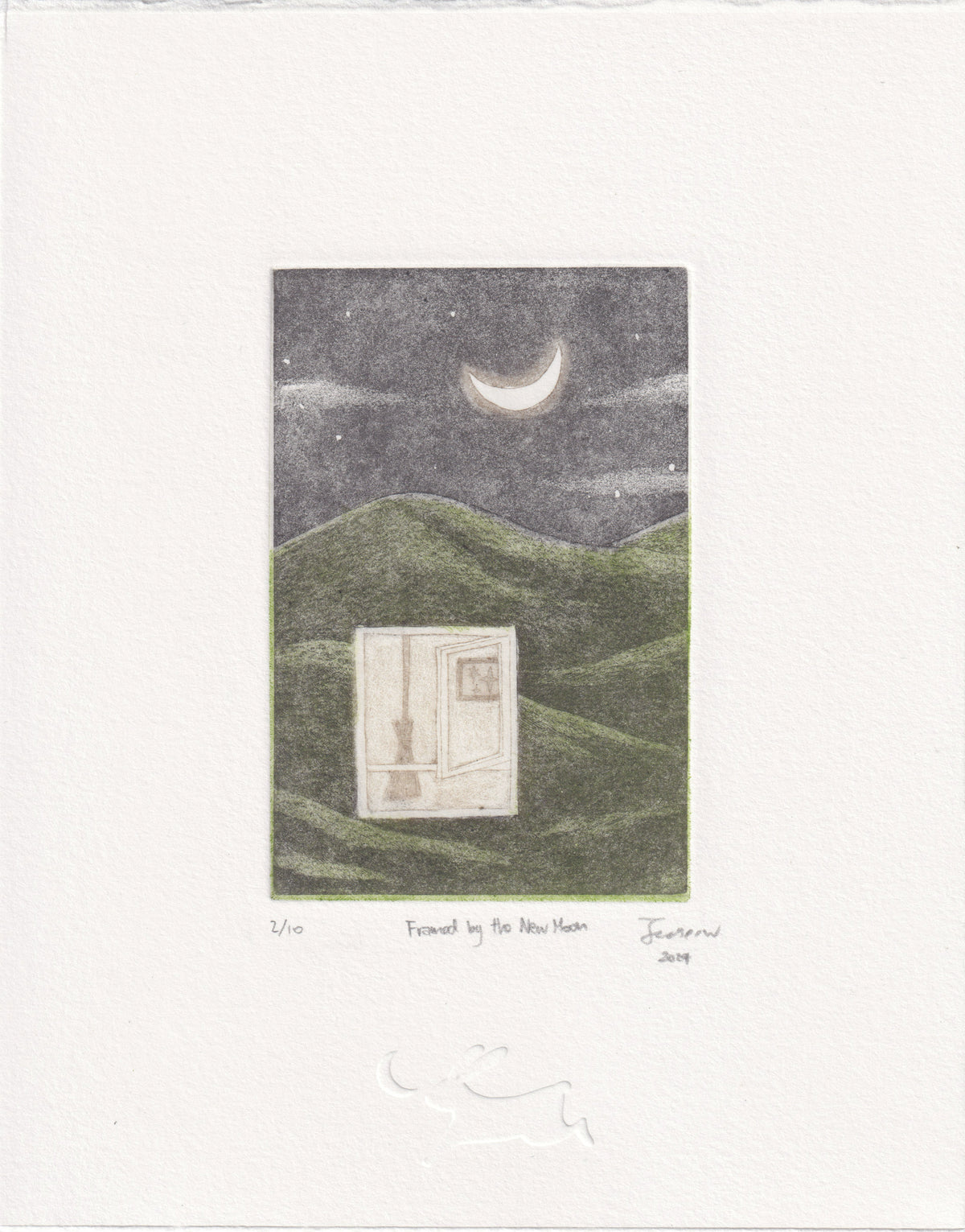 Framed by the New Moon