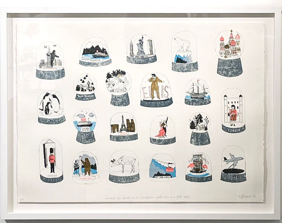 Around the world in 20 snow globes