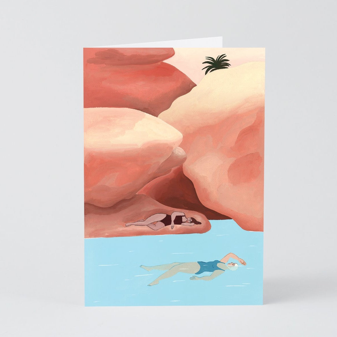Wadi Bani Khalid greeting card by Wrap