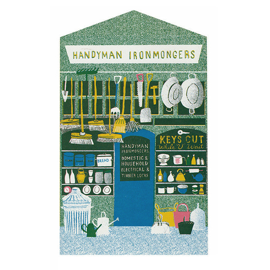 The Ironmongers Shop Front Greeting Card